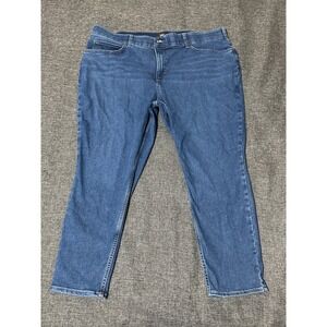 Lee Women's 22W Petite Jeans Blue Straight Leg Comfort Waistband